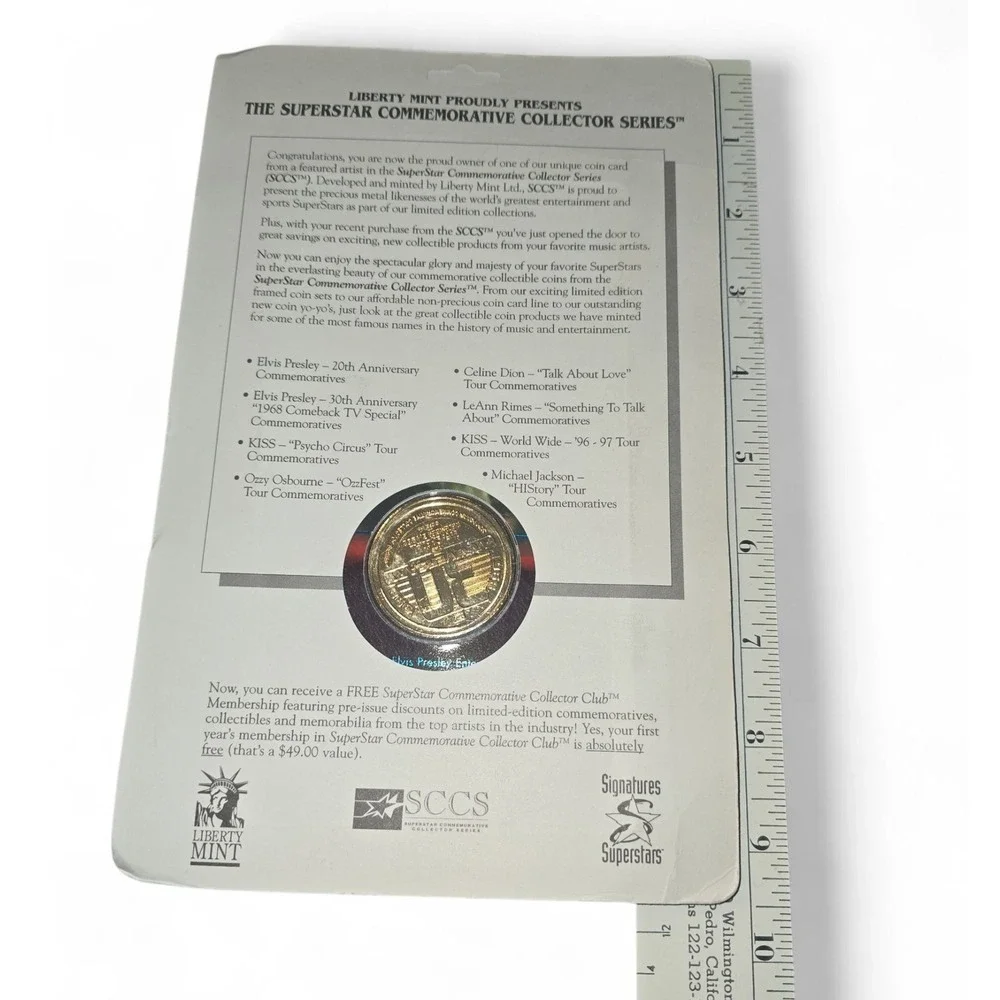 Elvis Presley 1968 Special 24kt Gold Plate‎ Superstar Commemorative Coin